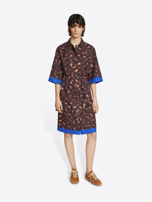 Printed shirt dress