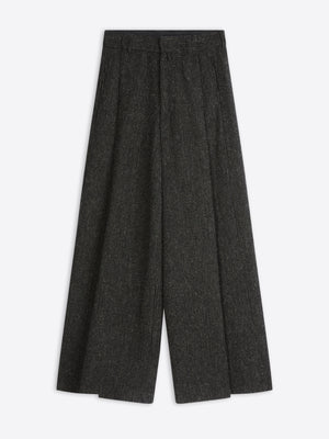 Wide pleated pants