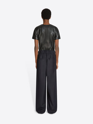 Wool pleated pants