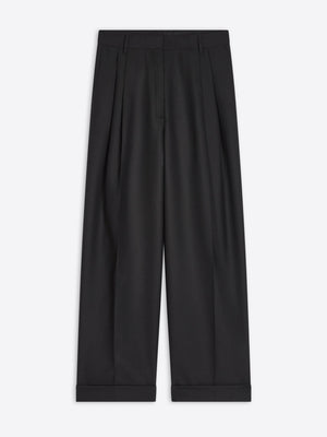 Pleated wool pants