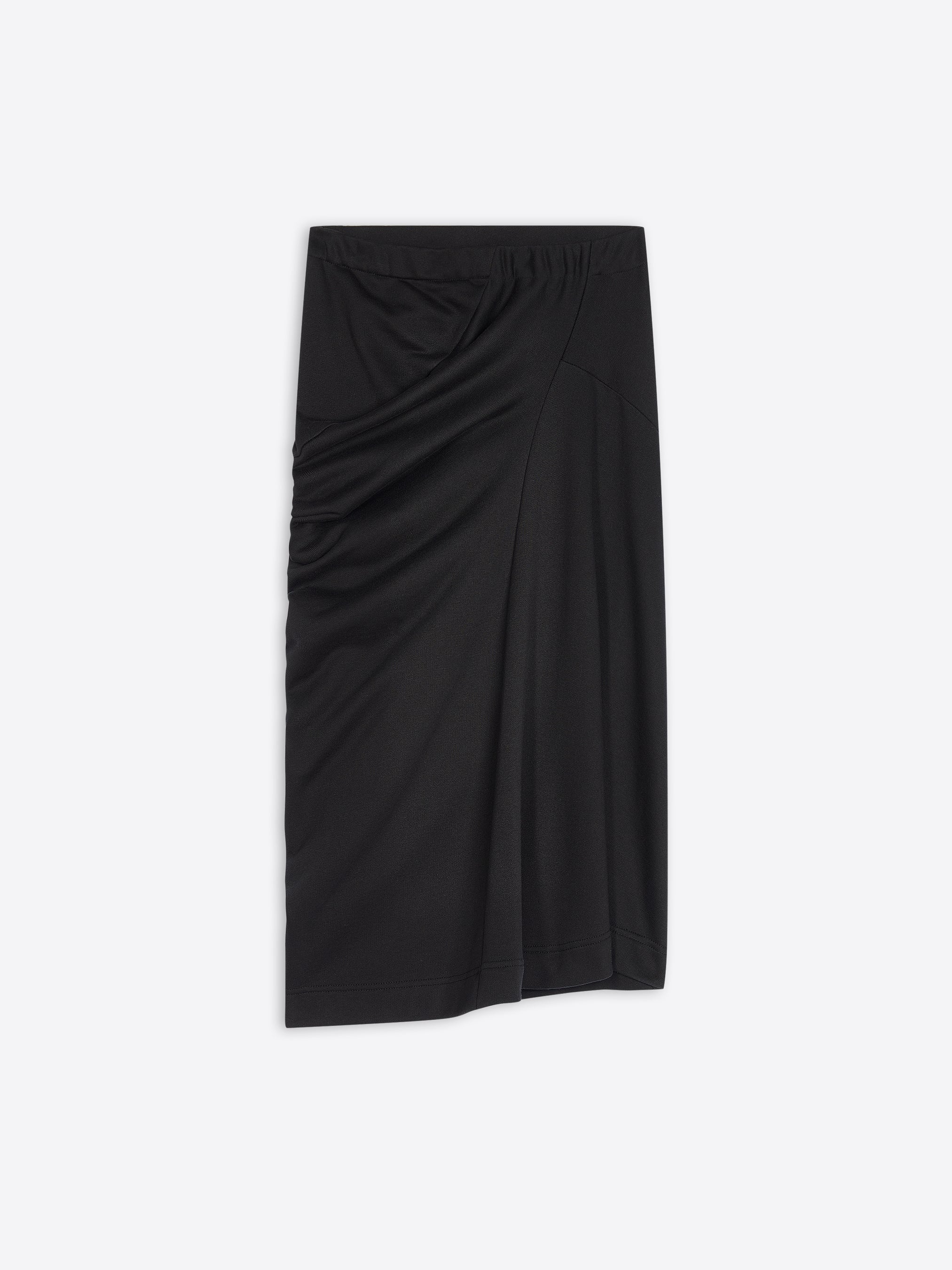 Draped cotton skirt