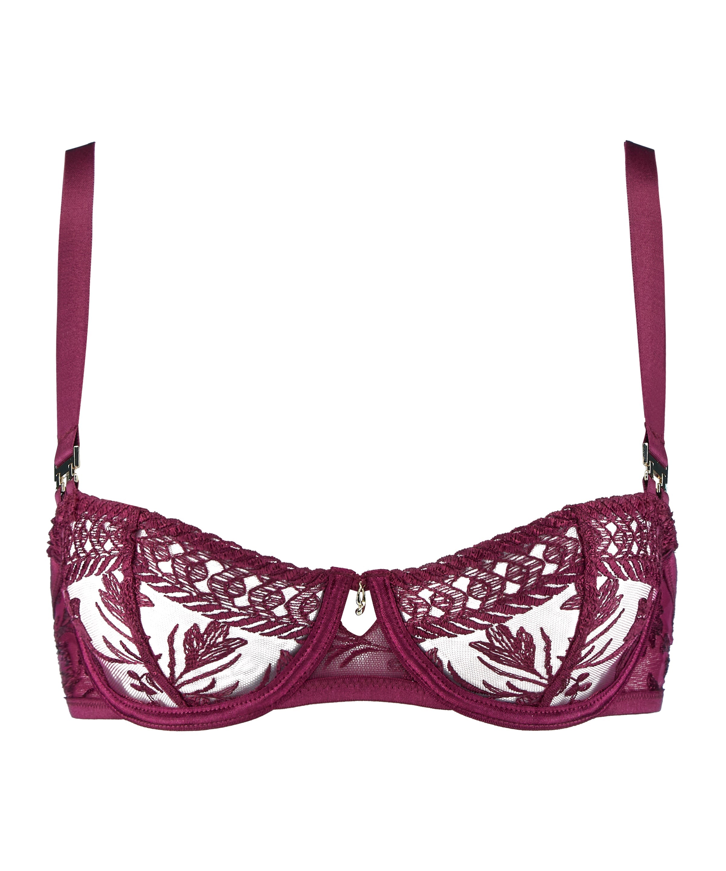 Aubade Magnetic Spell Half cup Bra in Crimson Red