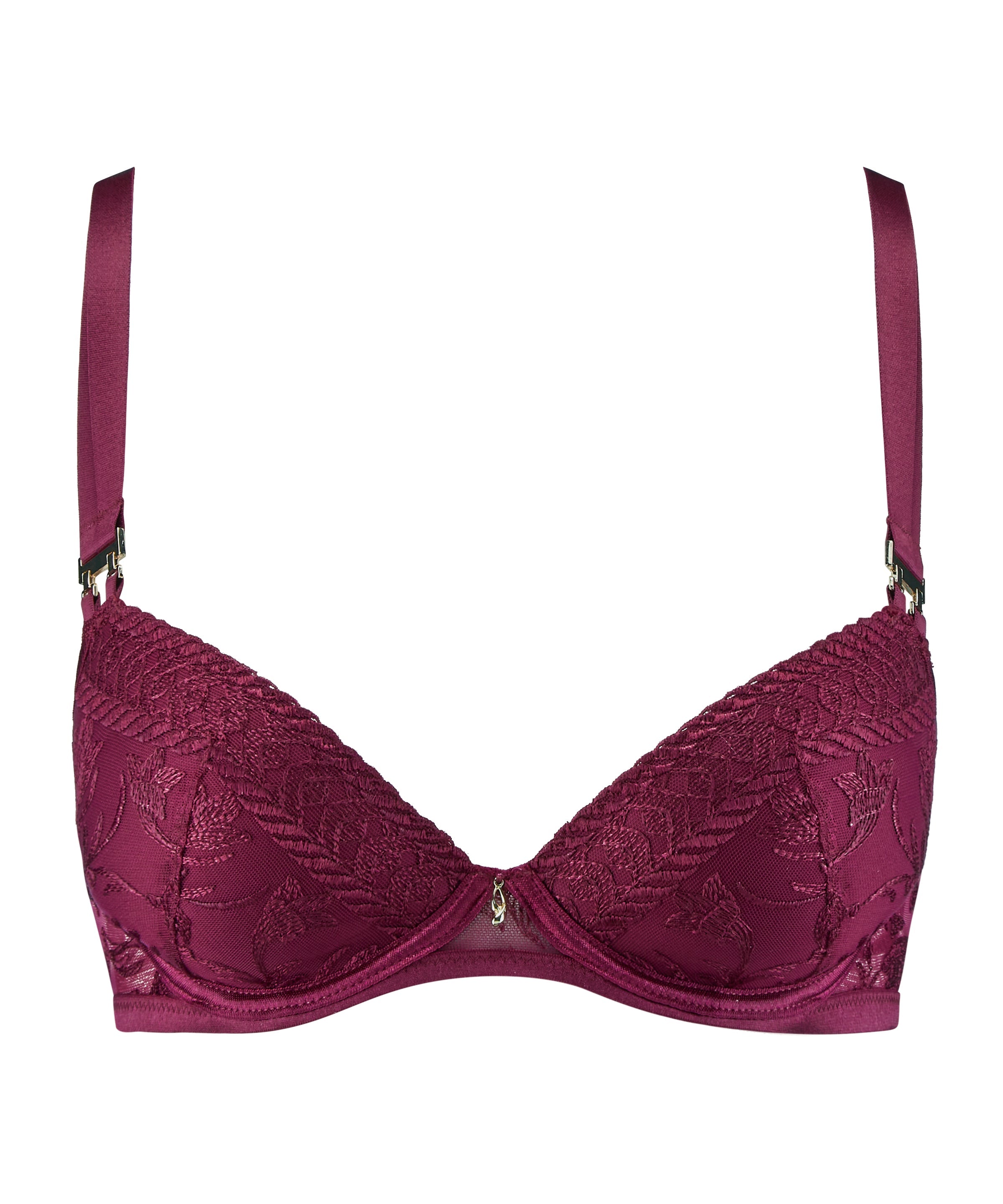 Aubade Magnetic Spell Push Up Bra in Crimson Red