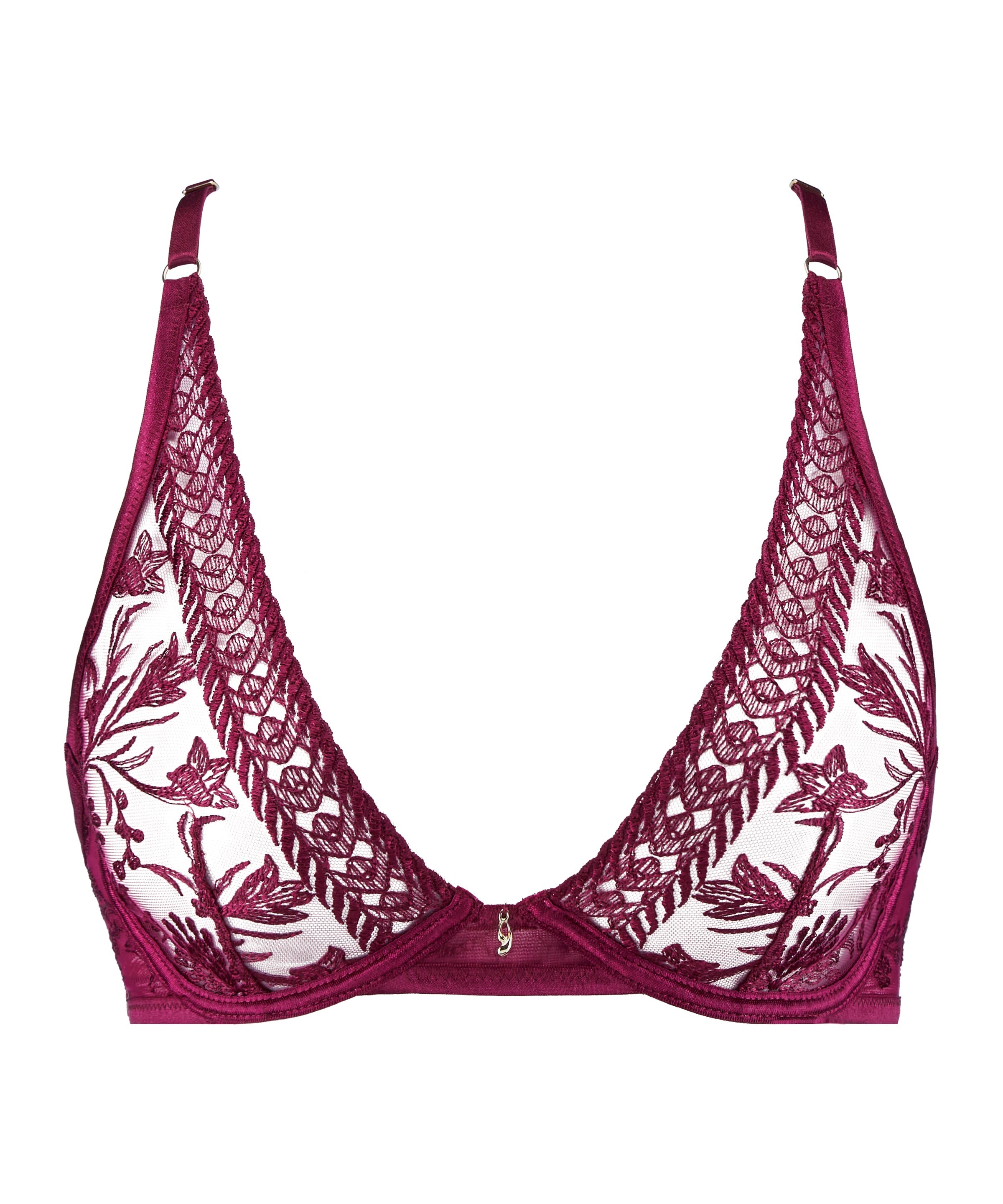 Aubade Magnetic Spell Triangle Bra in Crimson Red