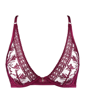 Aubade Magnetic Spell Triangle Bra in Crimson Red