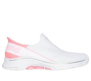 Women's Wide Fit Skechers 125231 Slip-ins Go Walk 7 Mia Trainers