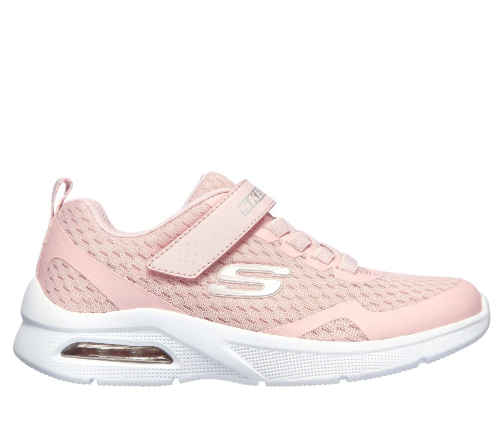 Skechers Little Girls Microspec Max Velcro Light Pink