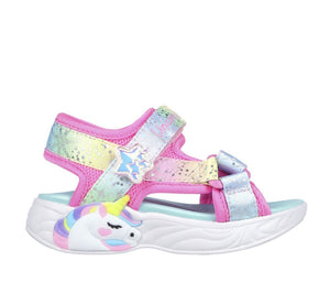 Skechers Toddler Girls Unicorn Dream - Majestic Bliss Velcro Sandal Pink / Multi