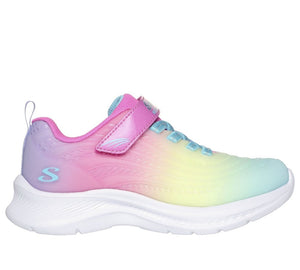 Skechers Little Girls Jumpsters 2.0 - Blurred Dreams Velcro Pink / Multi