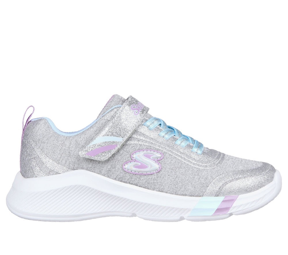 Skechers Little Girls Dreamy Lites - Ready To Shine Velcro Grey