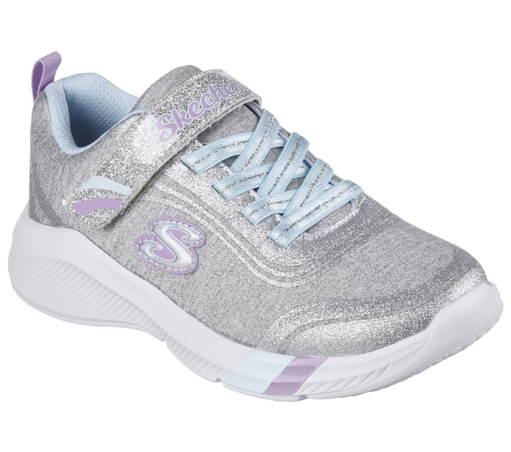 Skechers Little Girls Dreamy Lites - Ready To Shine Velcro Grey