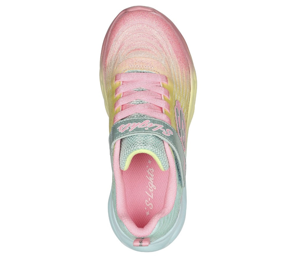 Skechers Little Girls Twisty Brights - Swirled Velcro Light Pink / Multi