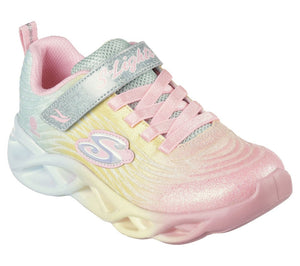 Skechers Little Girls Twisty Brights - Swirled Velcro Light Pink / Multi