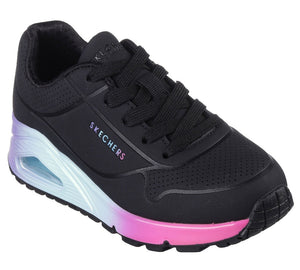 Skechers Little and Big Girls Uno Gen1 - Pop of Ombre Black / Multi