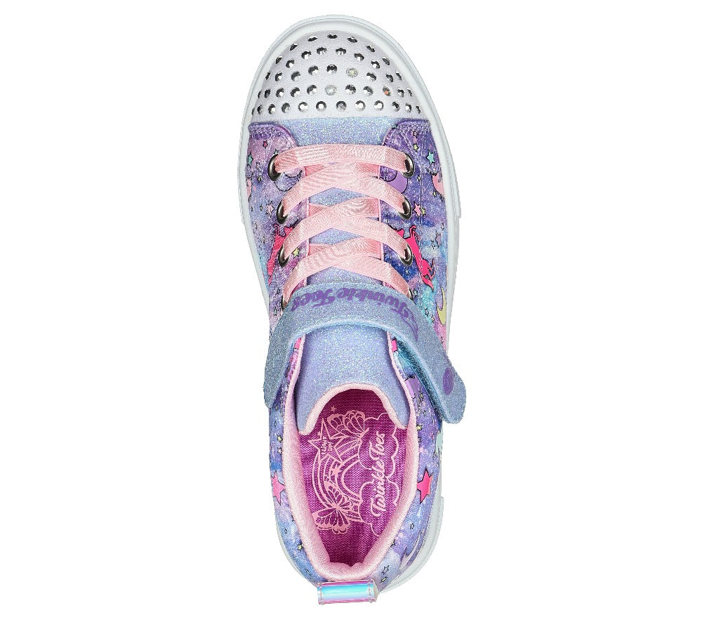 Skechers Little Girls Twinkle Sparks - Unicorn Dreaming Velcro Purple / Multi