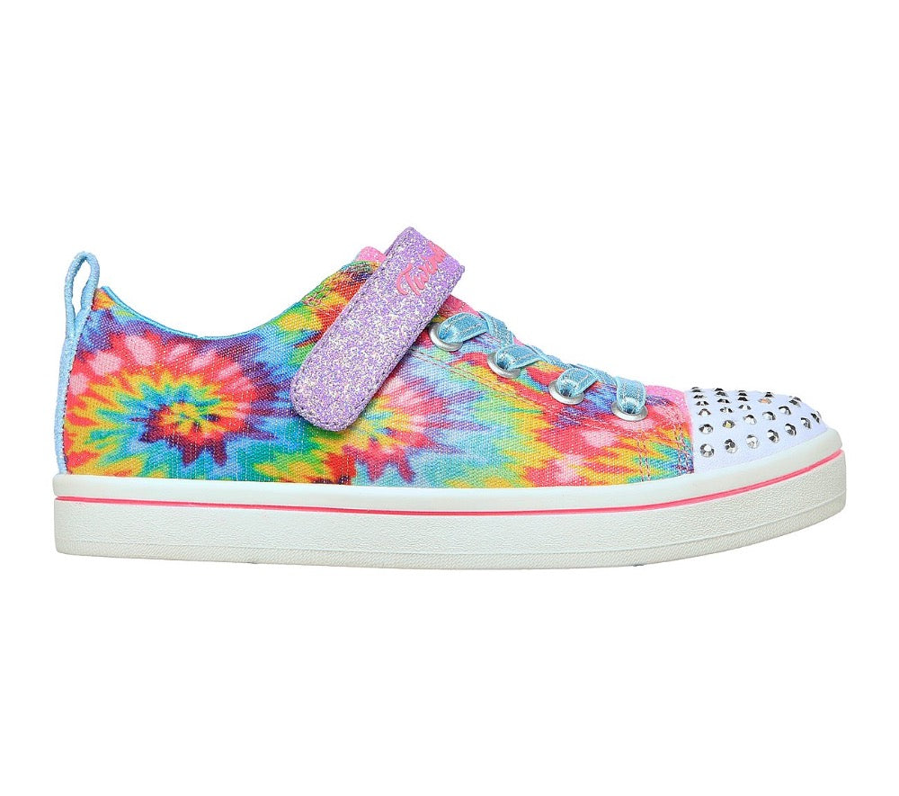 Skechers Little Girls Twinkle Toes: Sparkle Rays - Groovy Dreamz Velcro Multi