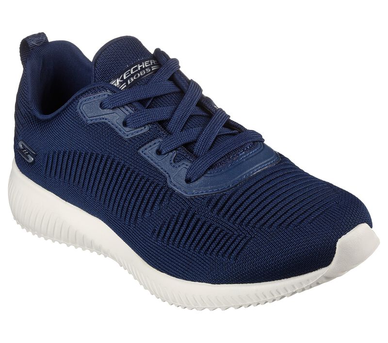 Womens Wide Fit Skechers Bobs Tough Talk-32504 Trainers - Navy