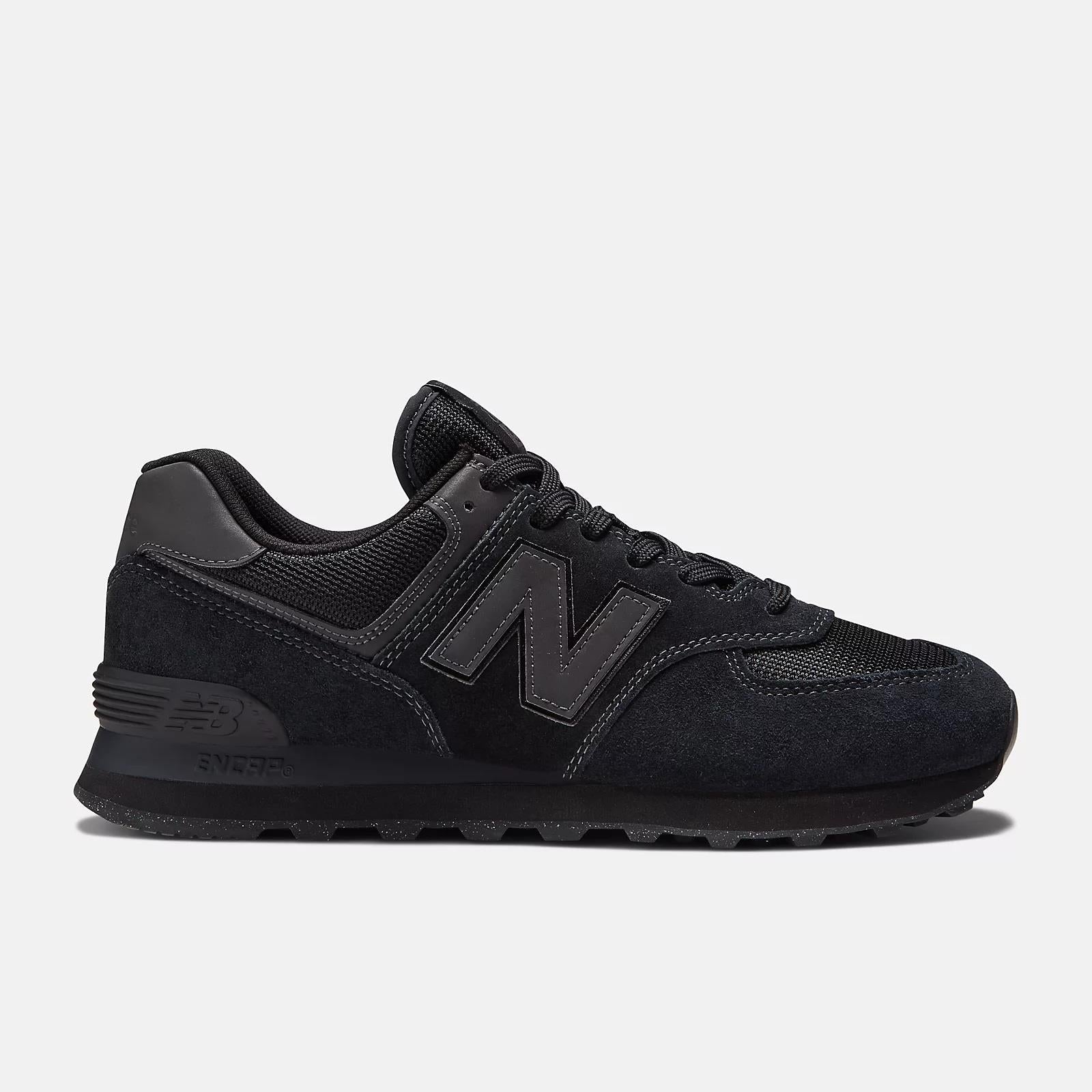 Women's Wide Fit New Balance  ML574EVE Running Trainers - Exclusive - Black ENCAP