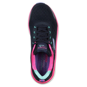 Women's Wide Fit Skechers 149023 D'lux Walker Infinite Motion Sports Trainers - Navy/Multi