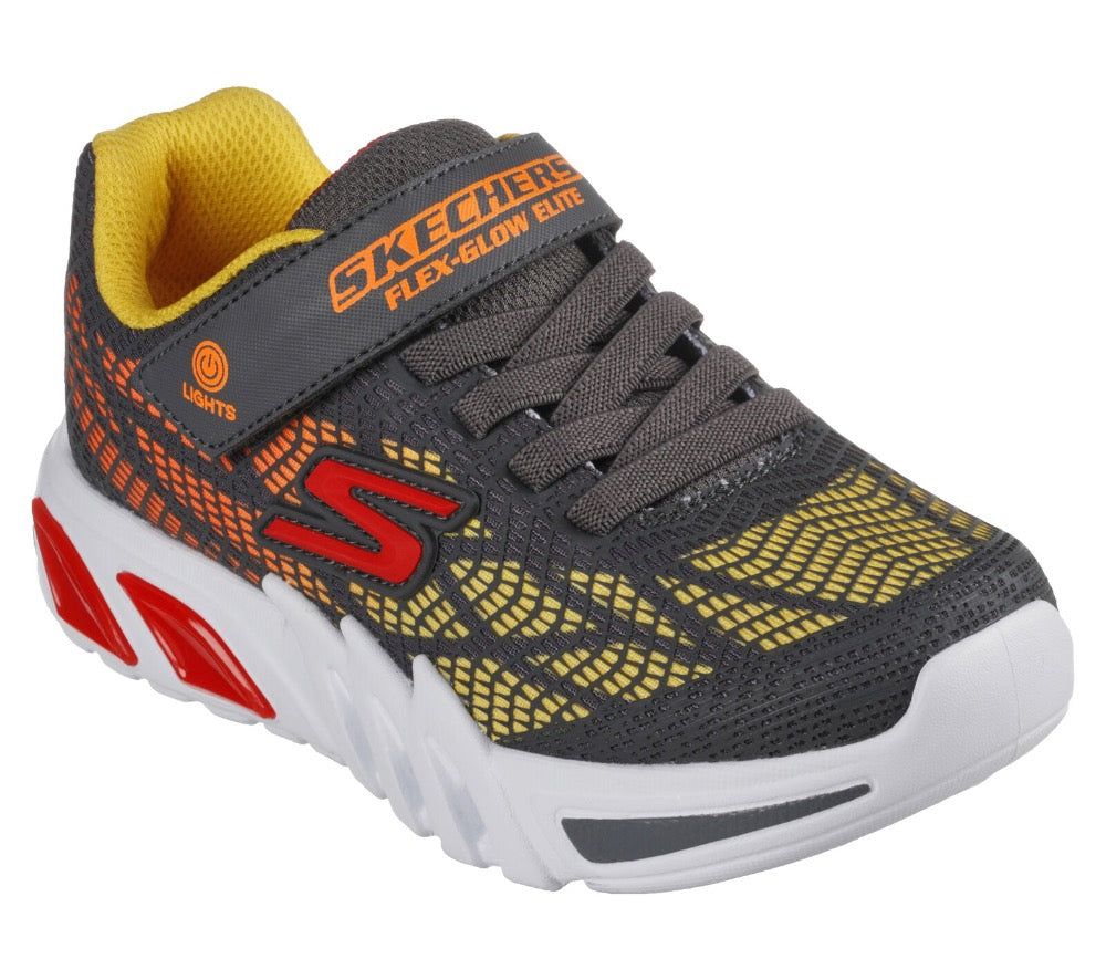 Skechers Little Boys Flex-Glow Elite - Vorlo Velcro Charcoal / Multi