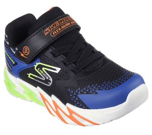 Skechers Little and Big Boys S Lights: Flex-Glow Bolt Velcro Black / Blue