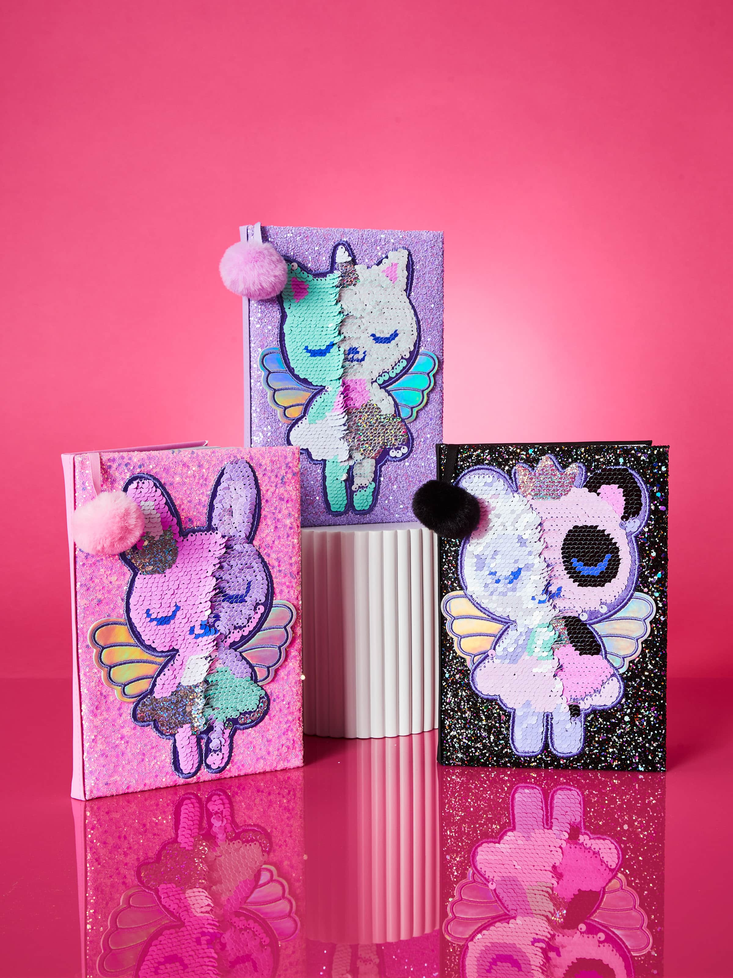 Smiggle - Sequin Dreams Double Sided A5 Notebook