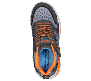 Skechers Little Boys S Lights: Tri-Namics Velcro Charcoal / Orange