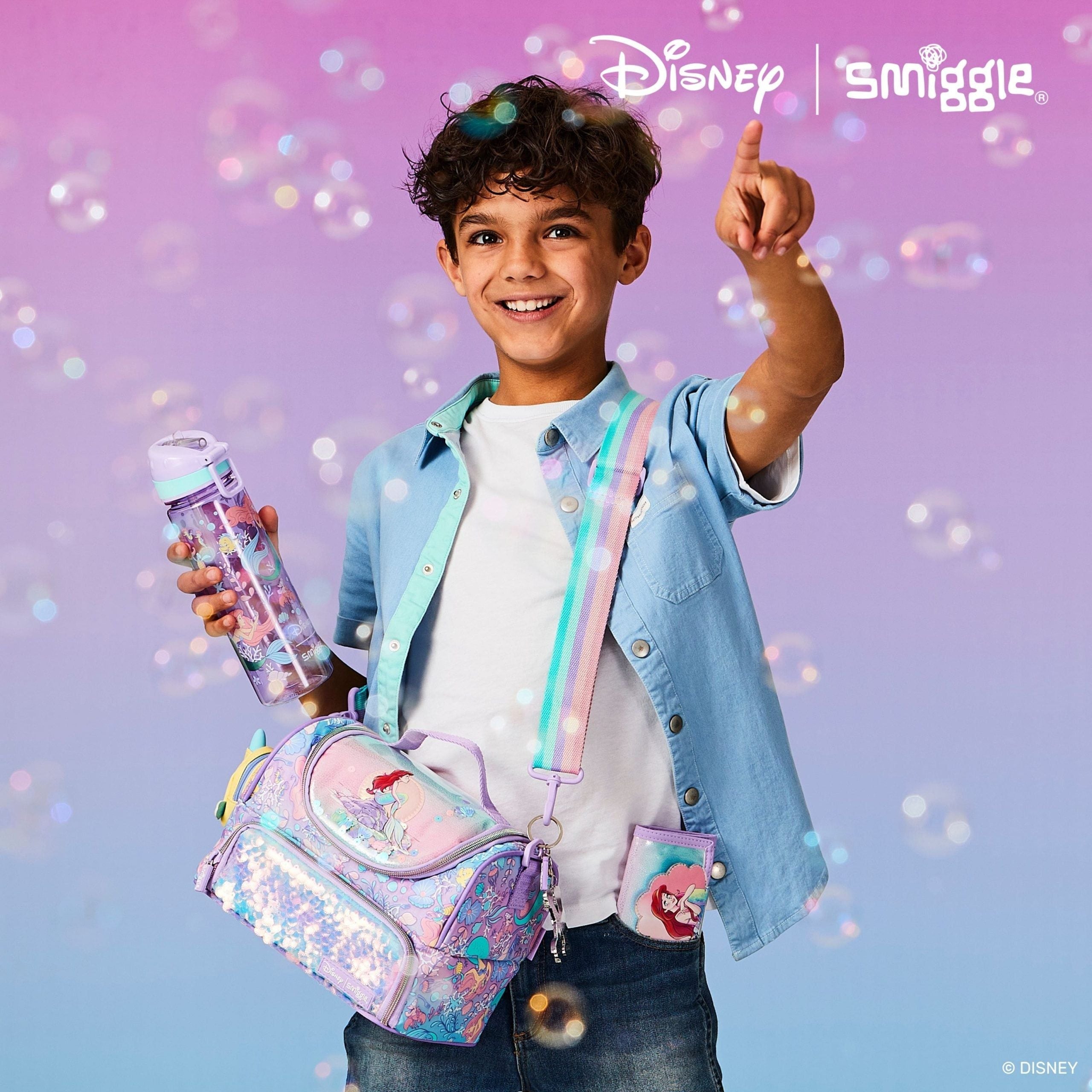 Smiggle - Disney Princess Double Layer Lunch Bag with Strap