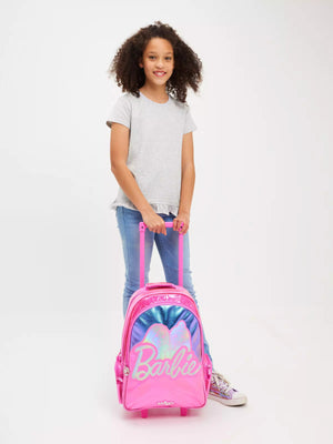 Smiggle - Barbie Rolling Light-Up Wheeled Bag