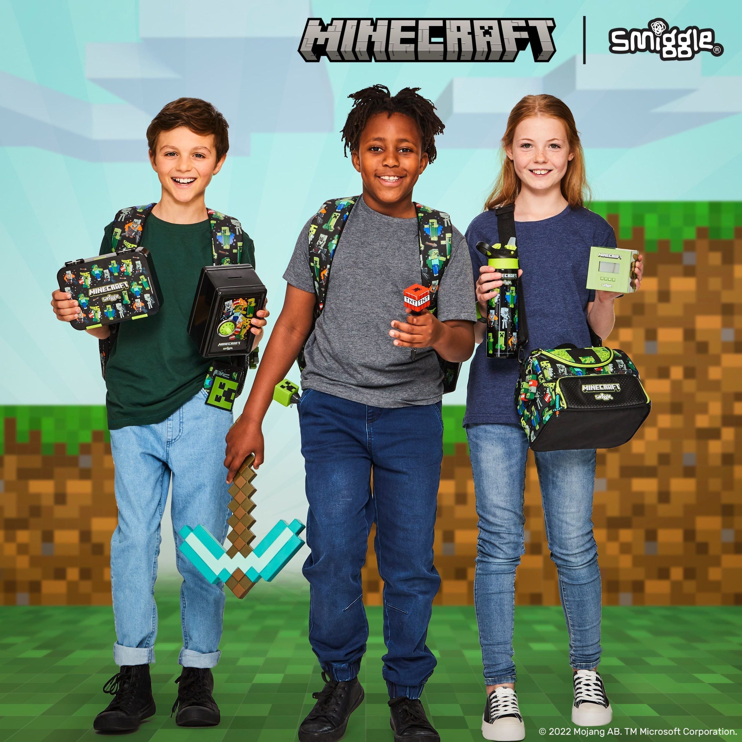 Smiggle - Minecraft Double Layered Lunch Bag