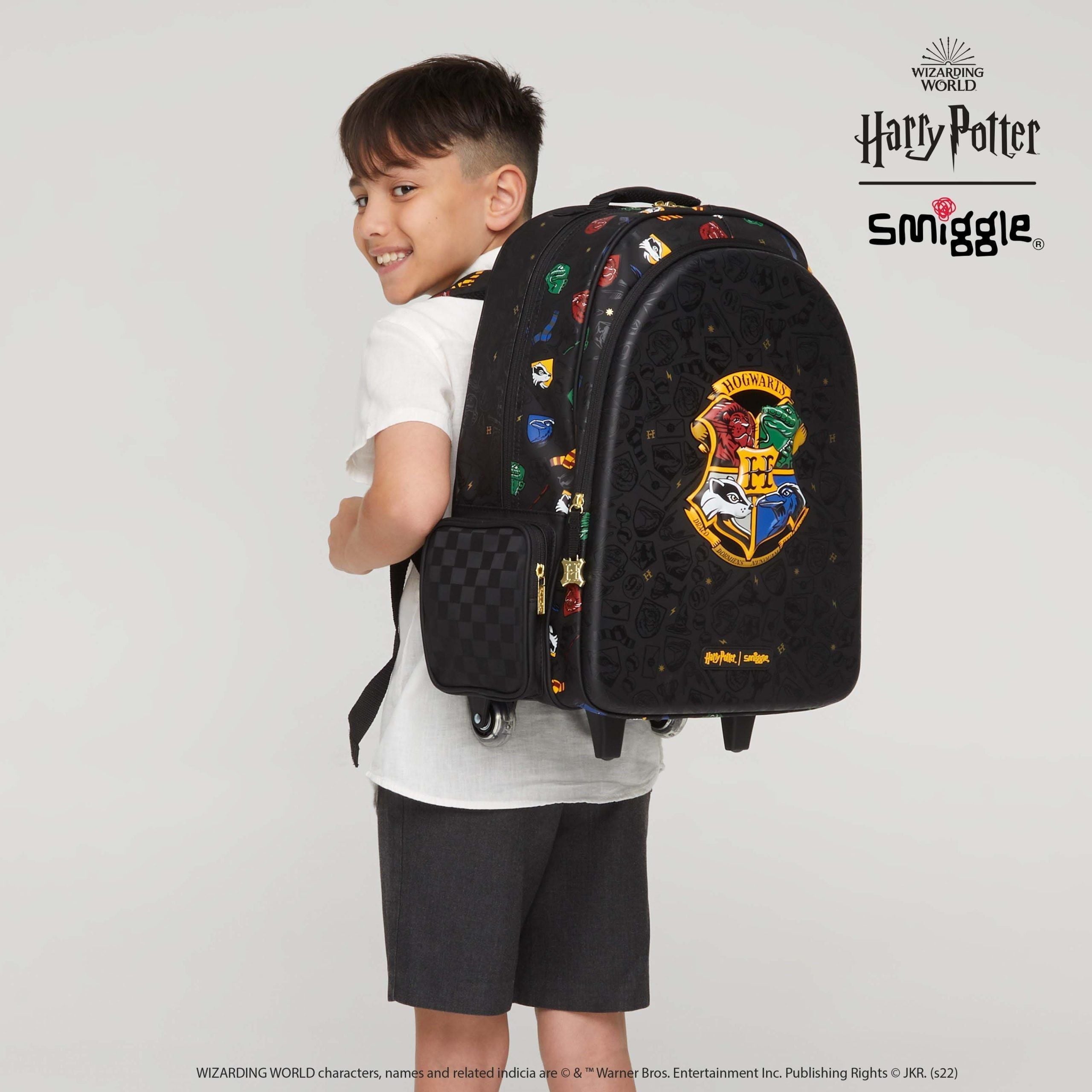 Smiggle - Harry Potter Lighted Wheeled Backpack