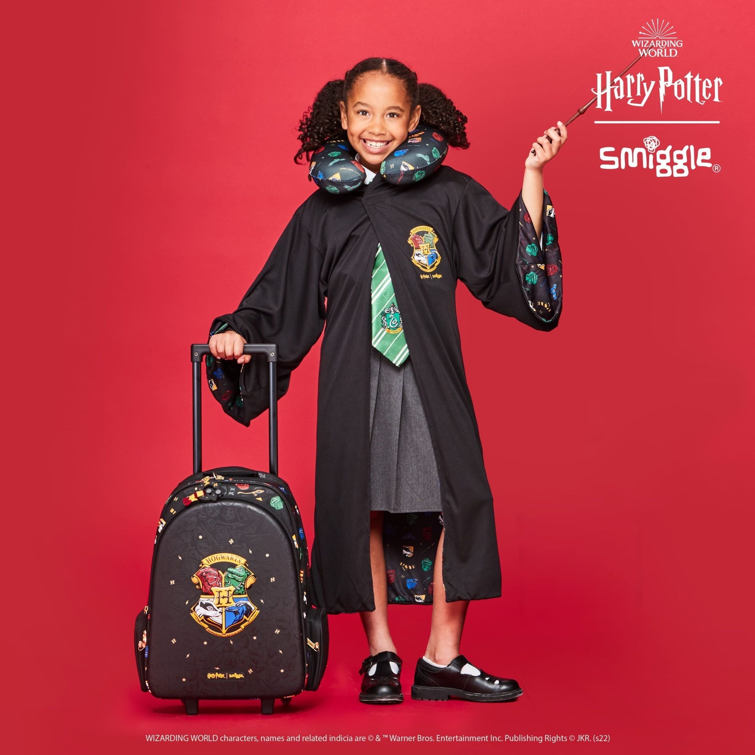 Smiggle - Harry Potter Lighted Wheeled Backpack