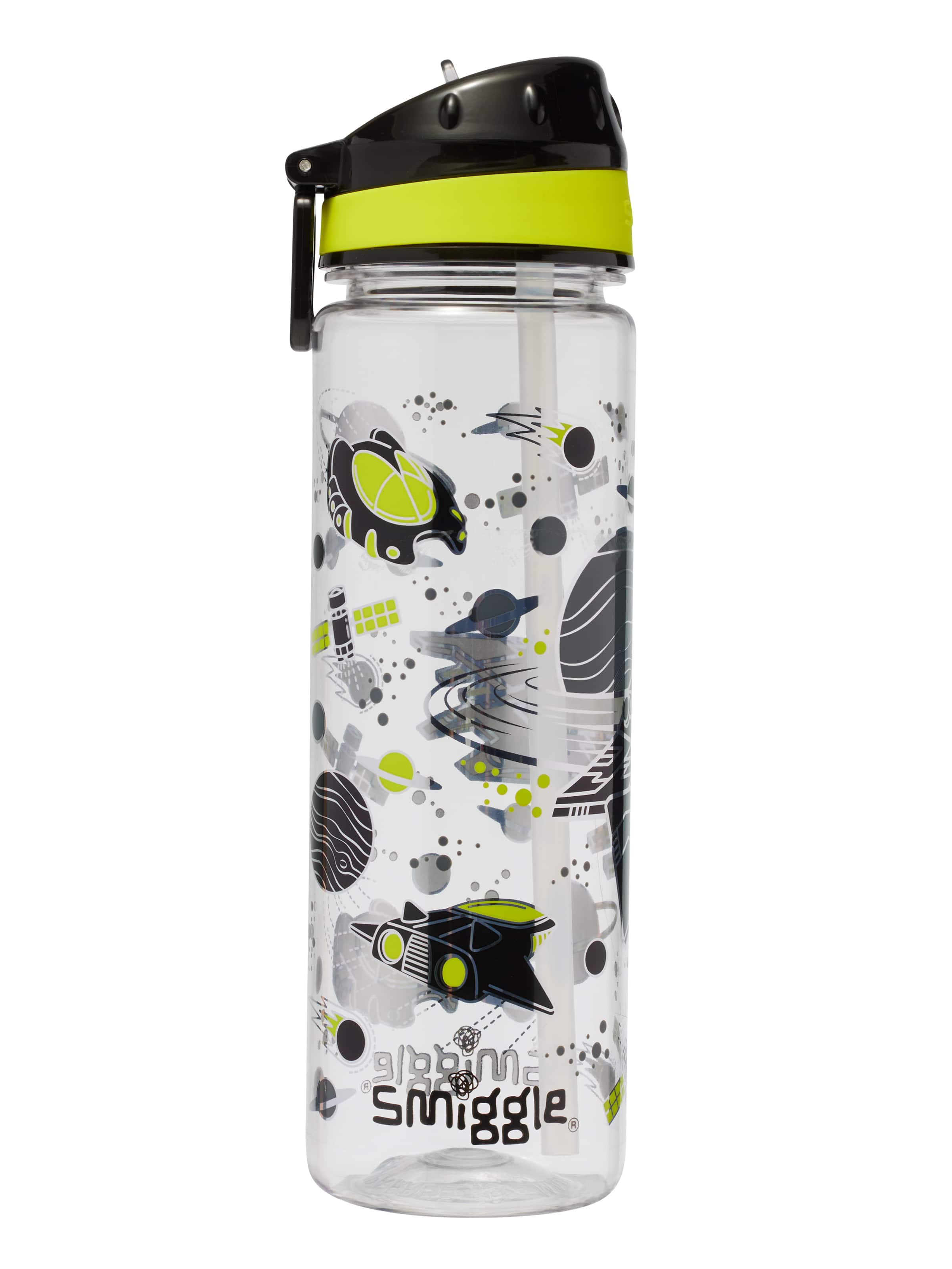 Smiggle - Fly High BPA-Free 650ML Water Bottle with Straw