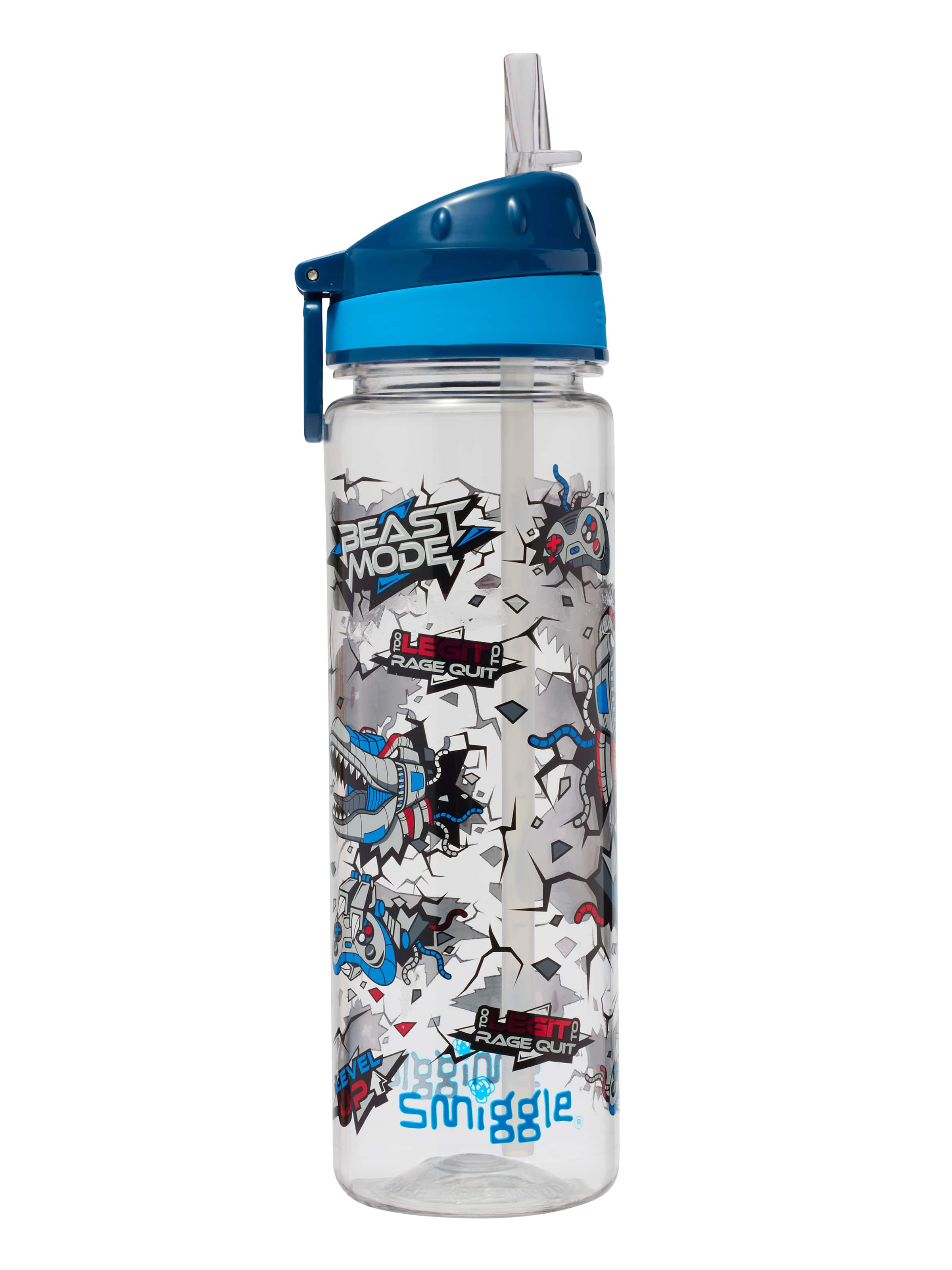 Smiggle - Fly High BPA-Free 650ML Water Bottle with Straw