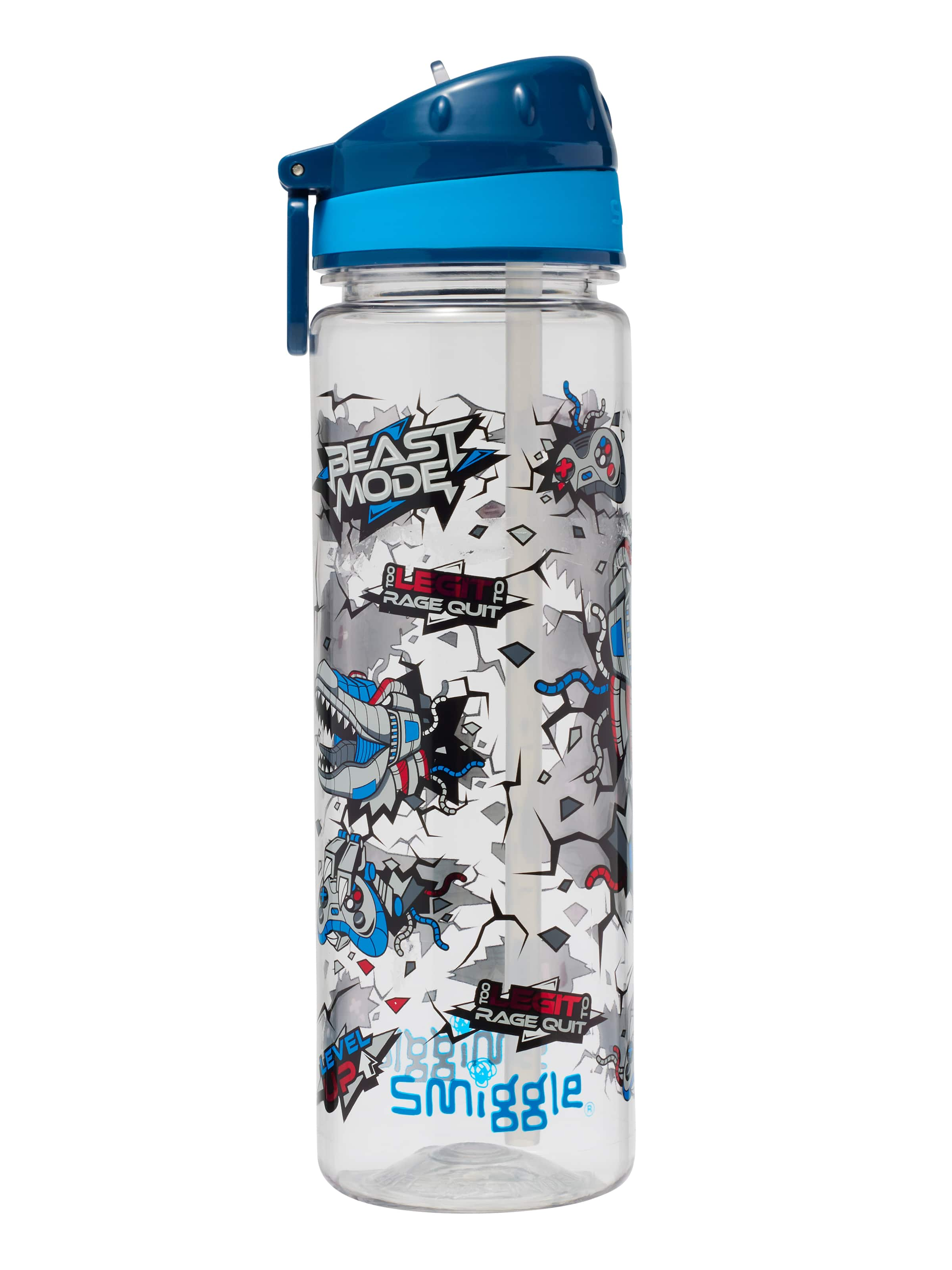 Smiggle - Fly High BPA-Free 650ML Water Bottle with Straw