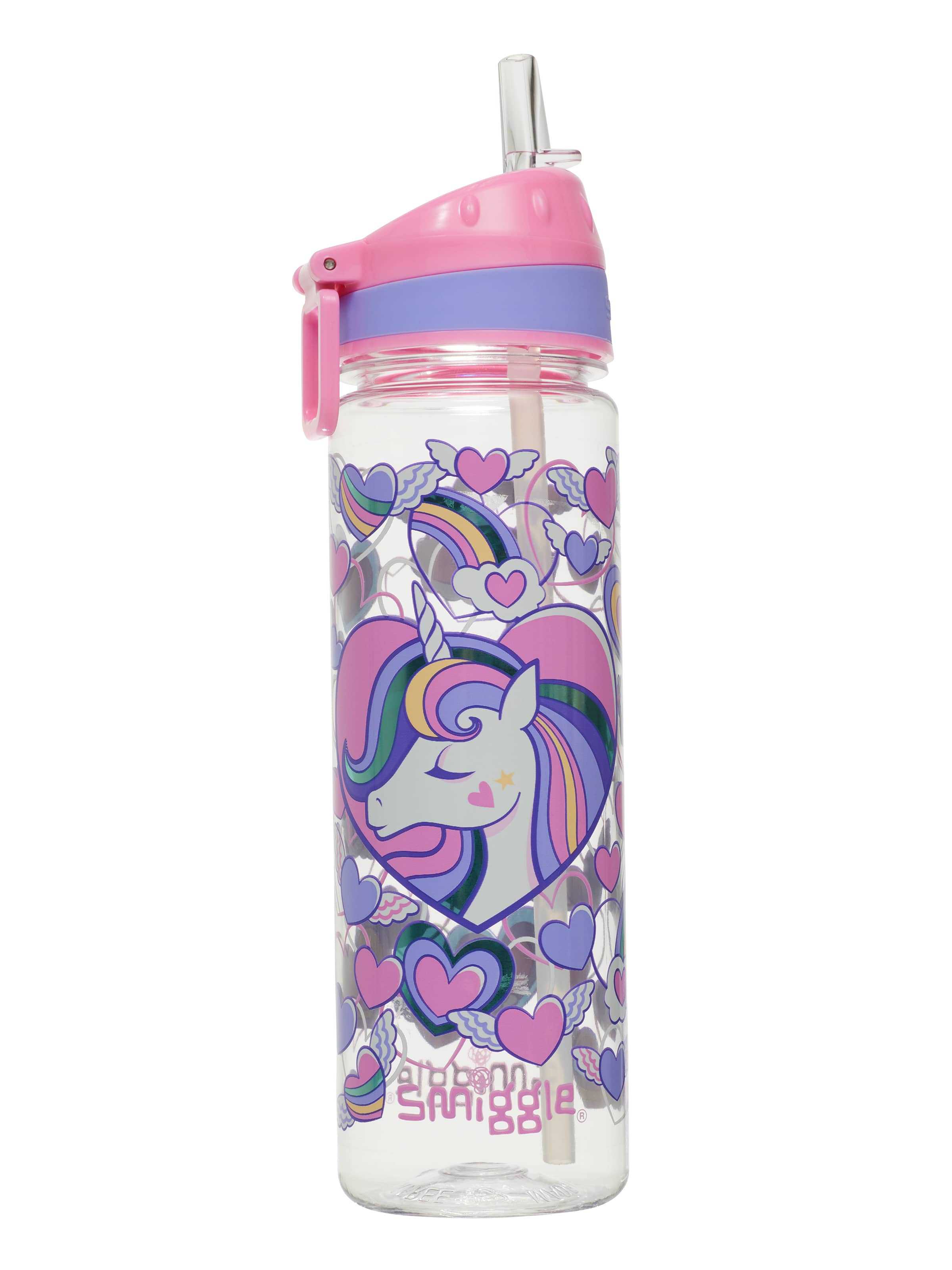 Smiggle - Fly High BPA-Free 650ML Water Bottle with Straw