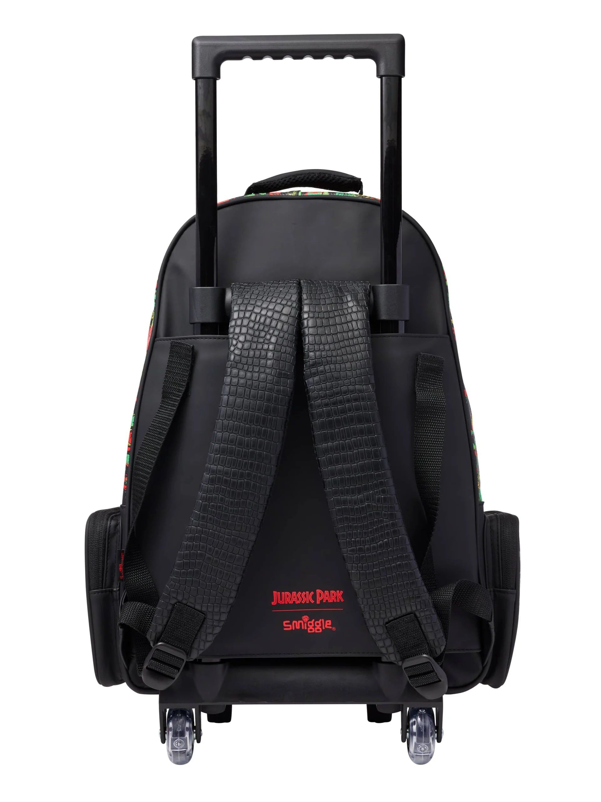 Smiggle - Jurassic Park Lighted Wheeled Cart Backpack