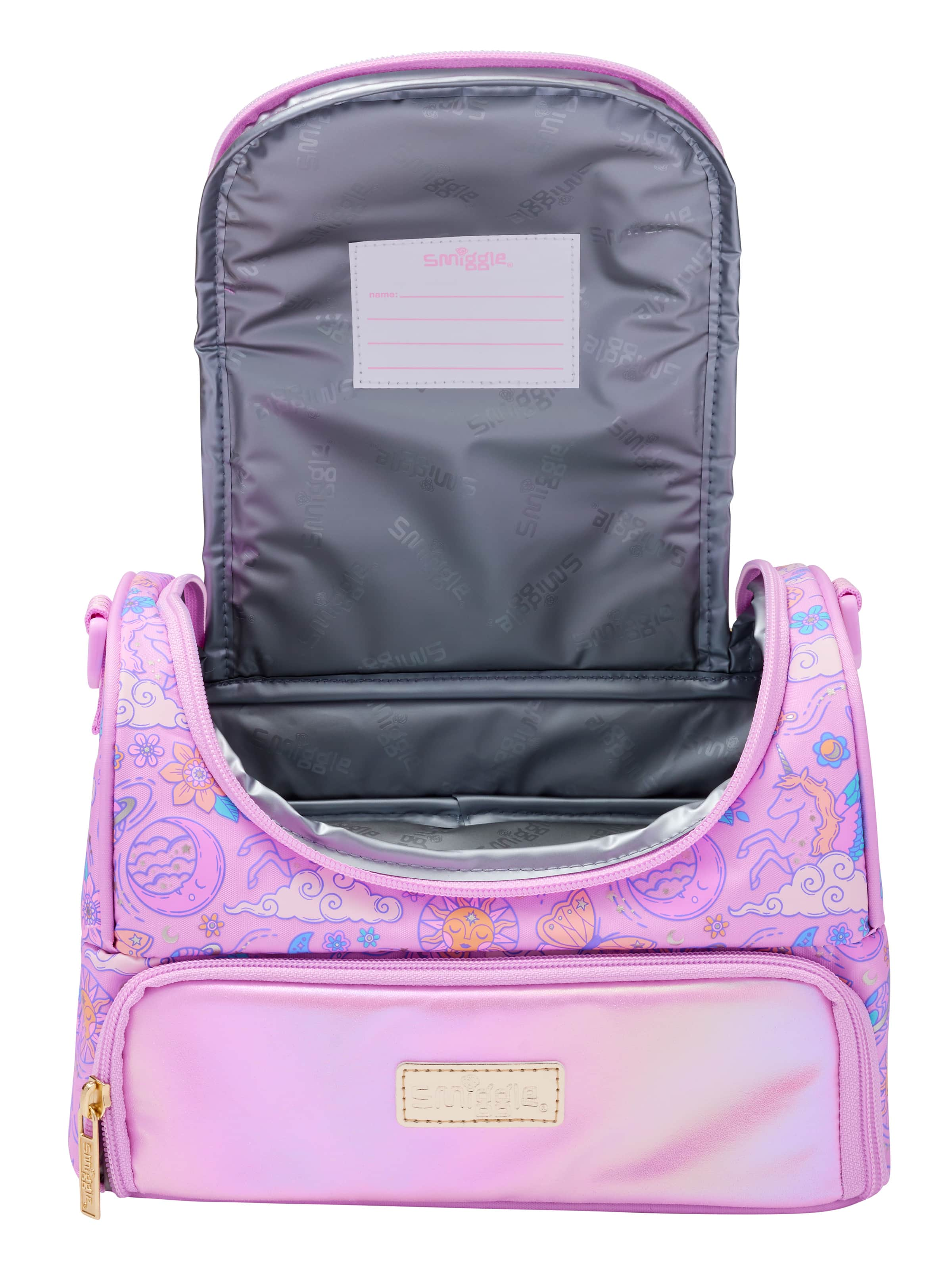 Smiggle - Cosmos Large Double Lunch Bag with Strap