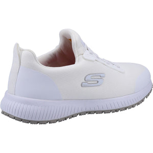 Women's Wide Fit Skechers 77222EC Squad SR Occupational Trainers