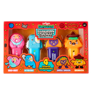 Smiggle - Smigglets Hangry Heroes Highlighter Pack X4