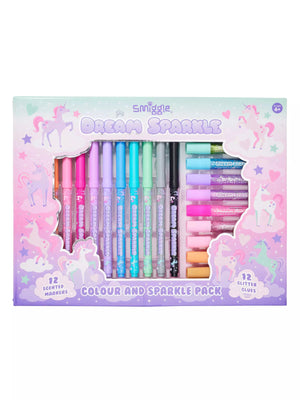 Smiggle - Dream Sparkle Colours and Sparkles Stationery Set