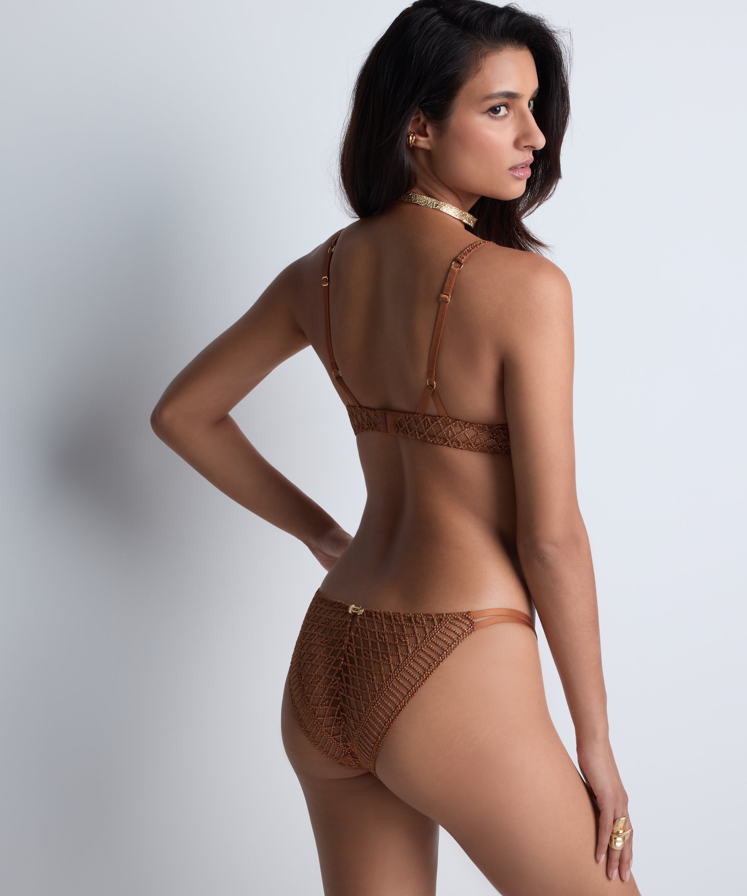 Stardust Dream Mini-Coeur Brief in Amber Gold