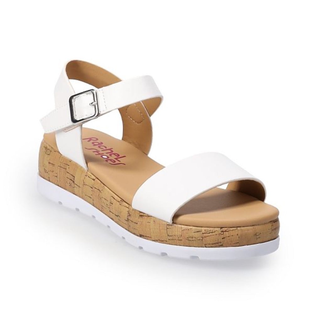 Valencia Imports (Rachel Shoes) Little Girls Venice Sandal w/ Velcro Strap White