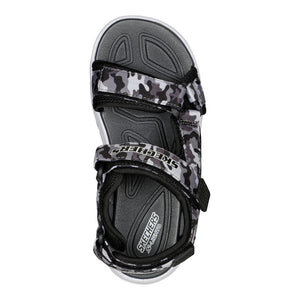 Skechers Little Boys S Lights: Hypno-Splash Sun Breaks Light Up Sandal Black / Grey