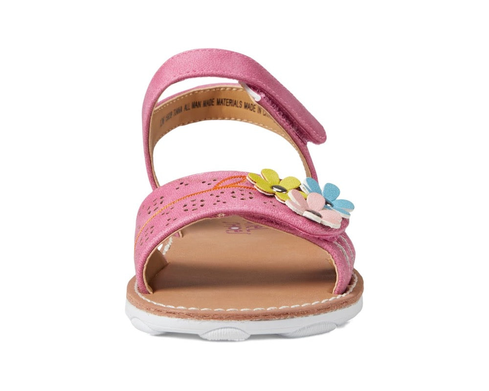 Valencia Imports (Rachel Shoes) Toddler and Little Girls Tiana Sandal w/ Velcro Strap Strawberry / Multi