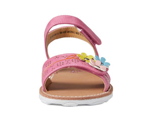 Valencia Imports (Rachel Shoes) Toddler and Little Girls Tiana Sandal w/ Velcro Strap Strawberry / Multi