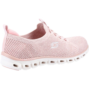 Women's Wide Fit Skechers 104198 Glide Step Grand Flash Trainers - Rose