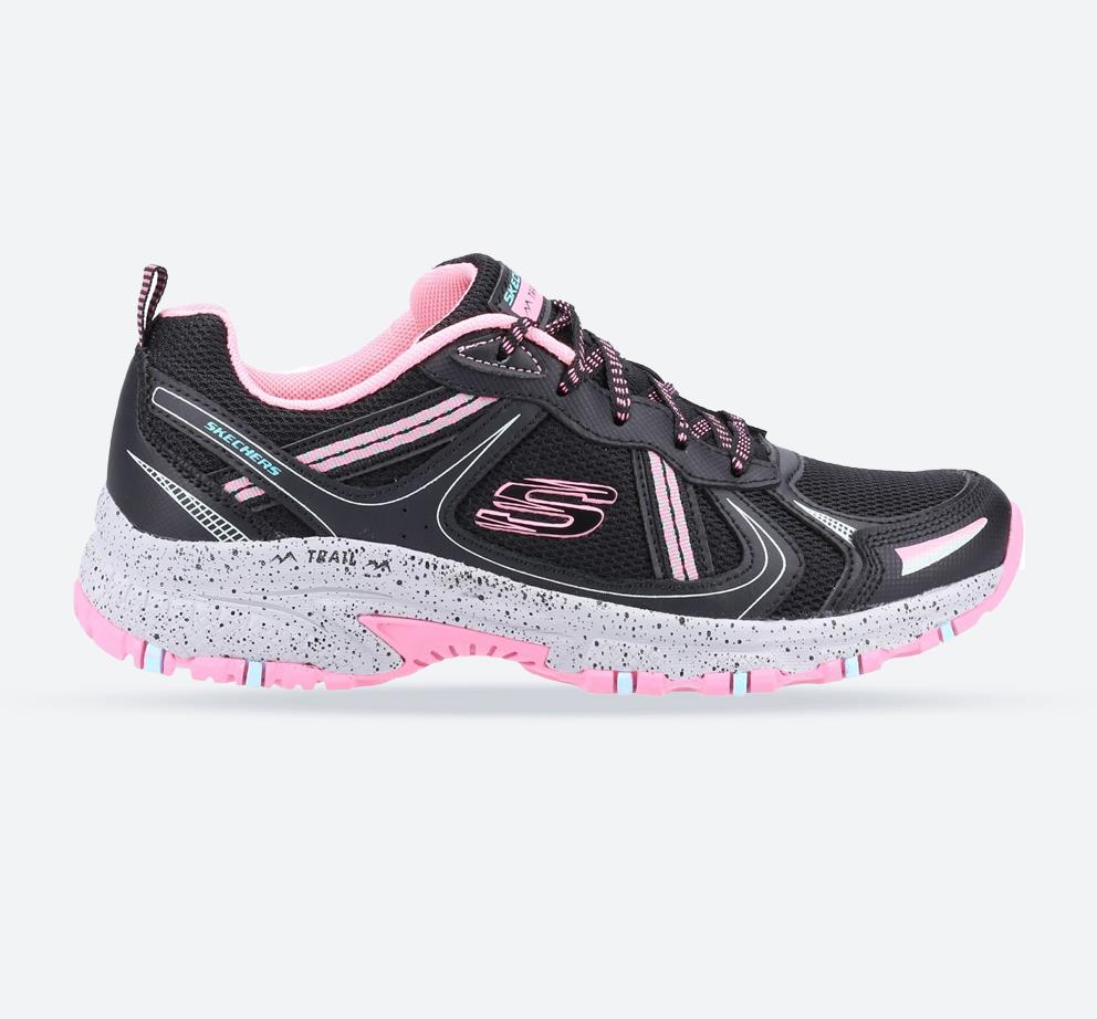 Women's Wide Fit Skechers 149820 Hillcrest Vast Adventure Trainers - Black/Hot Pink