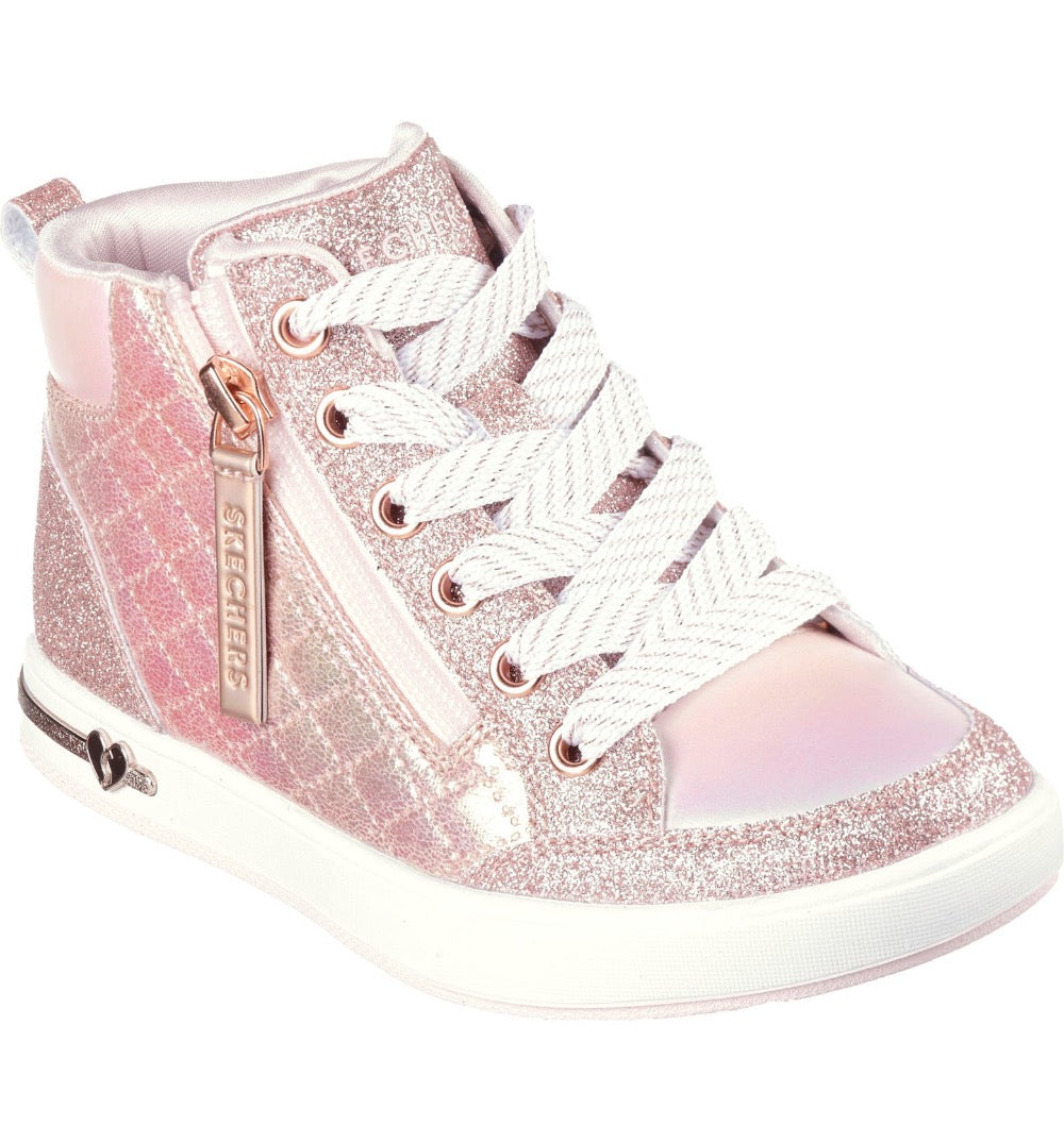 Skechers Little and Big Girls Shoutouts Quilt - Glimmer Zip Rose Gold