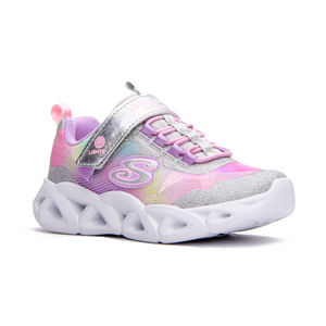 Skechers Little Girls Twisty Brights 2.0 Velcro Silver / Multi